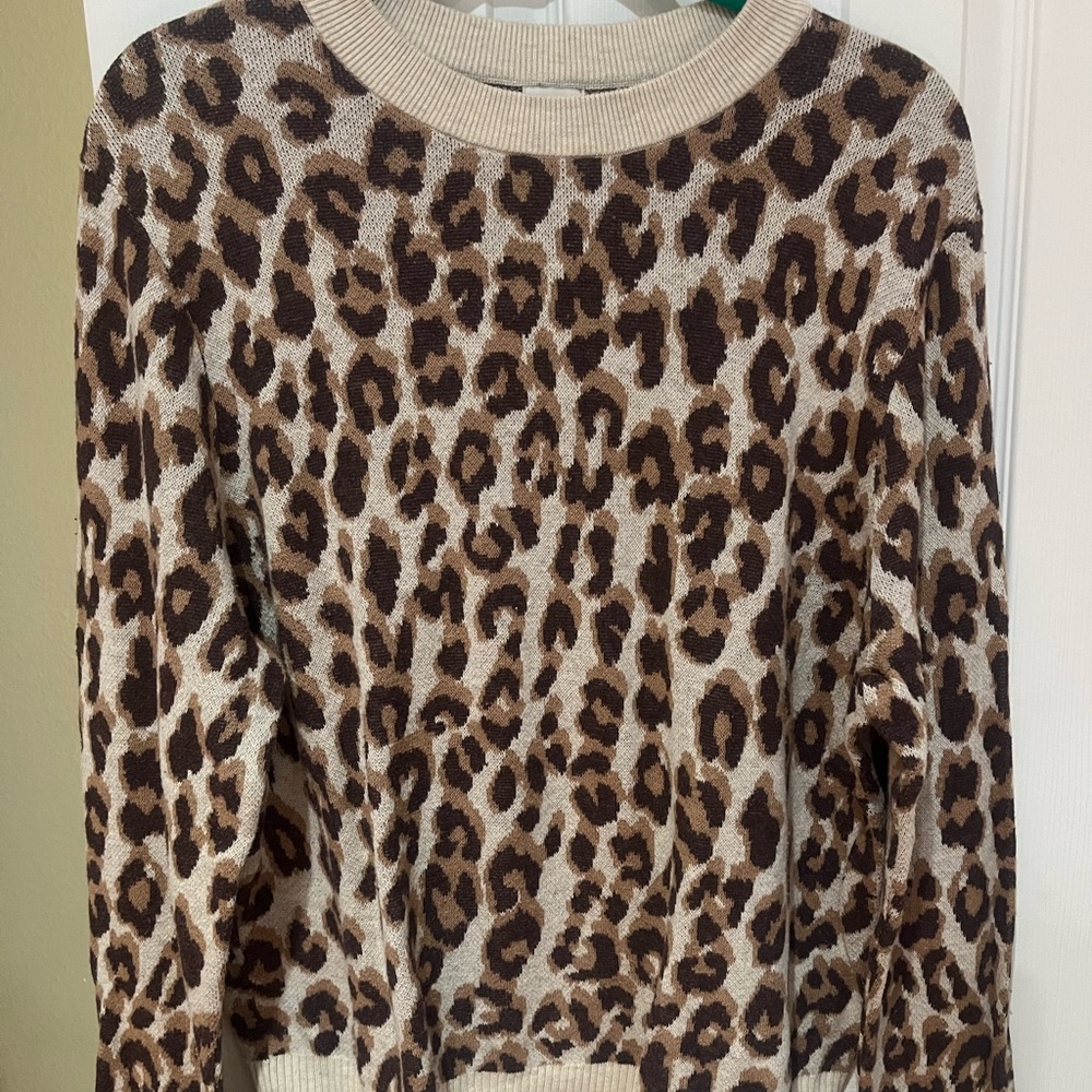 a new day Leopard Knit Sweater